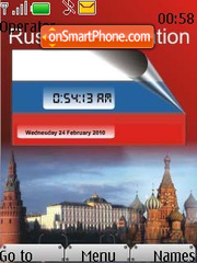 Russia SWF Clock es el tema de pantalla