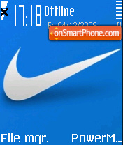 Скриншот темы Nike Blue 01