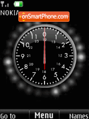 Analog clock bw anim theme screenshot