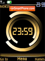 Clock gold flash anim tema screenshot