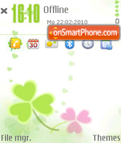 Well-being of four-leaf clover tema screenshot