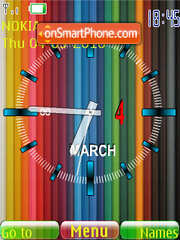 Colored Clock es el tema de pantalla