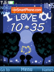 Blue sky love Clock es el tema de pantalla