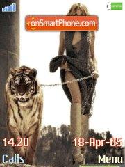 Скриншот темы Tiger and girl