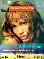 Jennifer Lopez SWF Clock tema screenshot