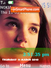 Katie Holmes SWF Clock Theme-Screenshot