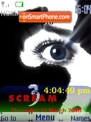 Scream 3 SWF Clock tema screenshot