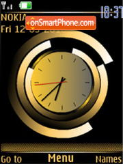 Analog clock gold flash anim es el tema de pantalla