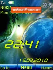 My space clock tema screenshot