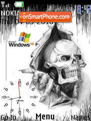 Windows Xp Skull tema screenshot