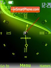 Green clock theme screenshot