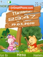 Pooh clock animated es el tema de pantalla