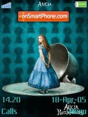 Скриншот темы Alice in Wordeland Alice