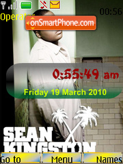 Sean Kingston SWF Clock theme screenshot