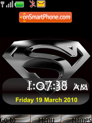 Capture d'écran Super Man SWF Clock thème