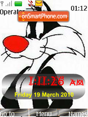 Sylvester SWF Clock tema screenshot