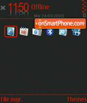 Скриншот темы Red on the Dark