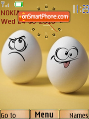 Funny Egg Clock theme screenshot