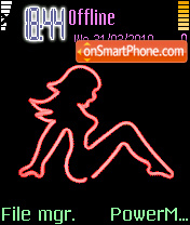 Neon Girl theme screenshot