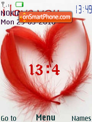 Animated love swf clock tema screenshot