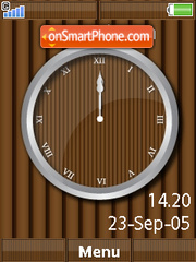 Wooden Clock tema screenshot