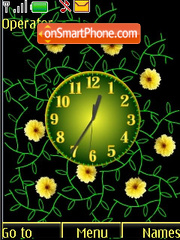 Analog clock for girls flash anim tema screenshot