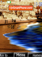 Скриншот темы Beach Clock