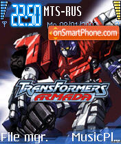 Capture d'écran Transformers Armada thème