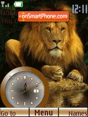 Lion Clock es el tema de pantalla