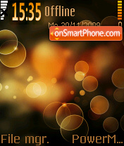 Golden Bubbles tema screenshot