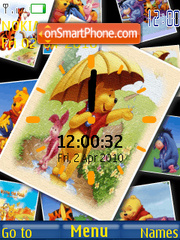 Pooh Clock tema screenshot