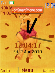 Pooh Nice Clock tema screenshot