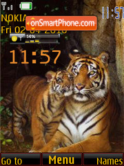 Tiger Clock es el tema de pantalla