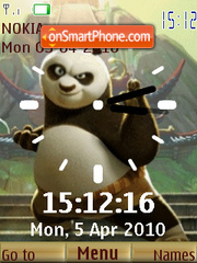Kung Fu Panda Clock theme screenshot