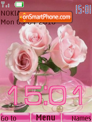 Rose Clock theme screenshot