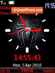 Spider Clock tema screenshot