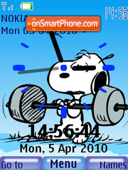 Скриншот темы Snoopy Sport Clock