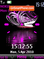 Purple Clock tema screenshot