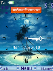 Скриншот темы Island Clock
