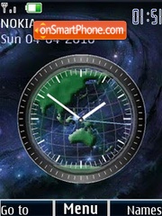 Earth clock animated tema screenshot