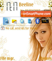 Скриншот темы Hilary Duff For Ever