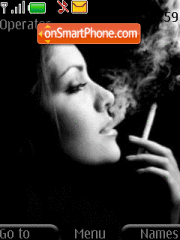 Smoking Girl theme screenshot
