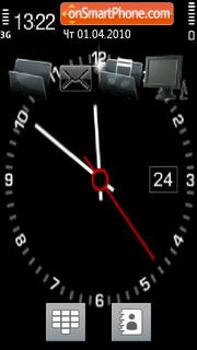 Clock Black es el tema de pantalla