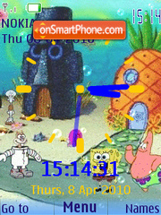 Скриншот темы Spongebob Clock2