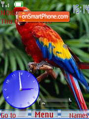 Parrot Clock es el tema de pantalla
