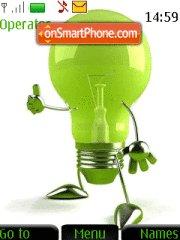 Green Bulb tema screenshot