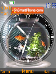GoldFish Clock es el tema de pantalla