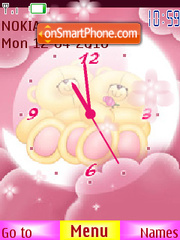 Teddy Bear SWF Clock tema screenshot