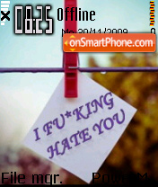 Hate You tema screenshot