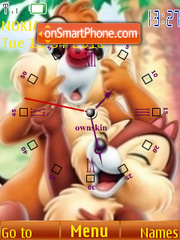 Chip n Dale Clock es el tema de pantalla